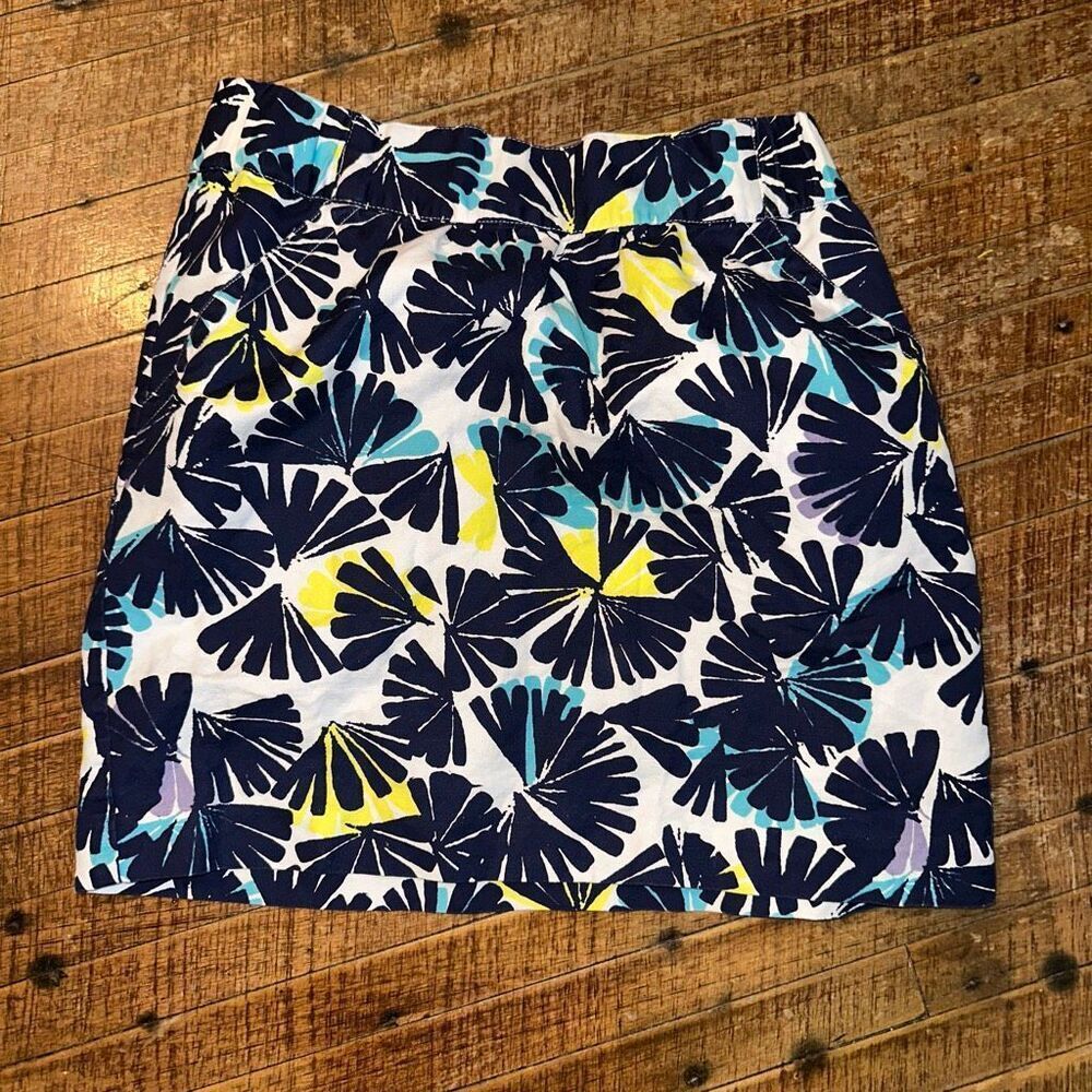 Banana Republic ginkgo print academia 2 pencil skirt